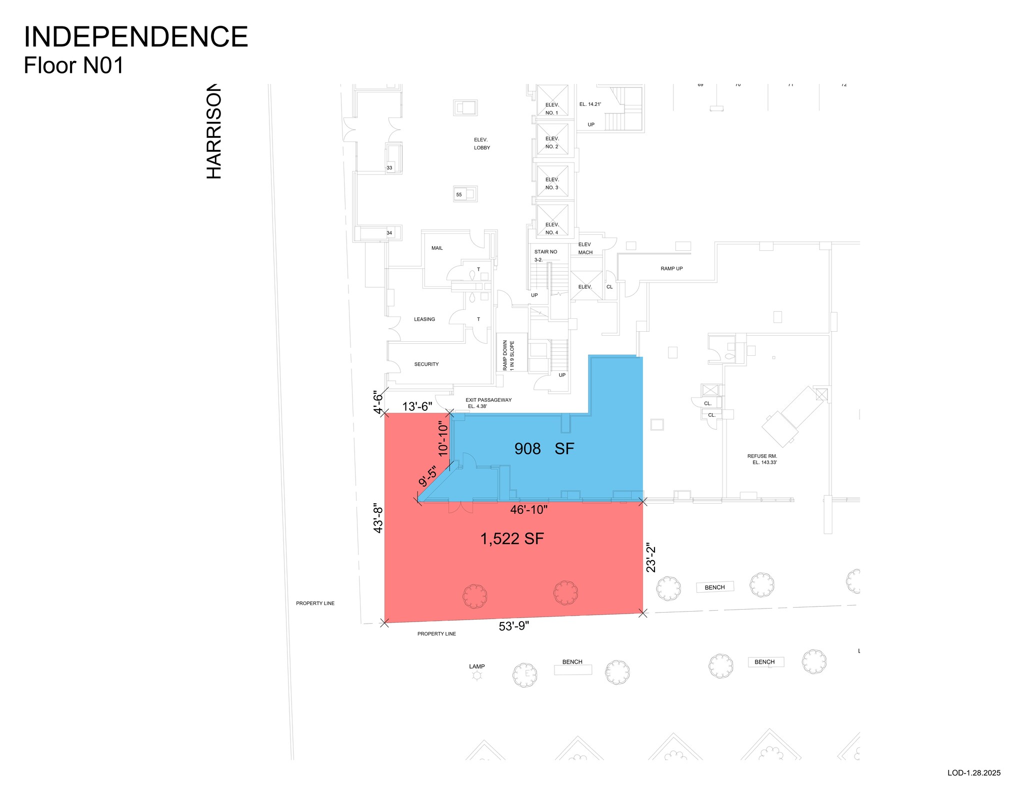40 Harrison St, New York, NY à louer Plan de site– Image 1 sur 2