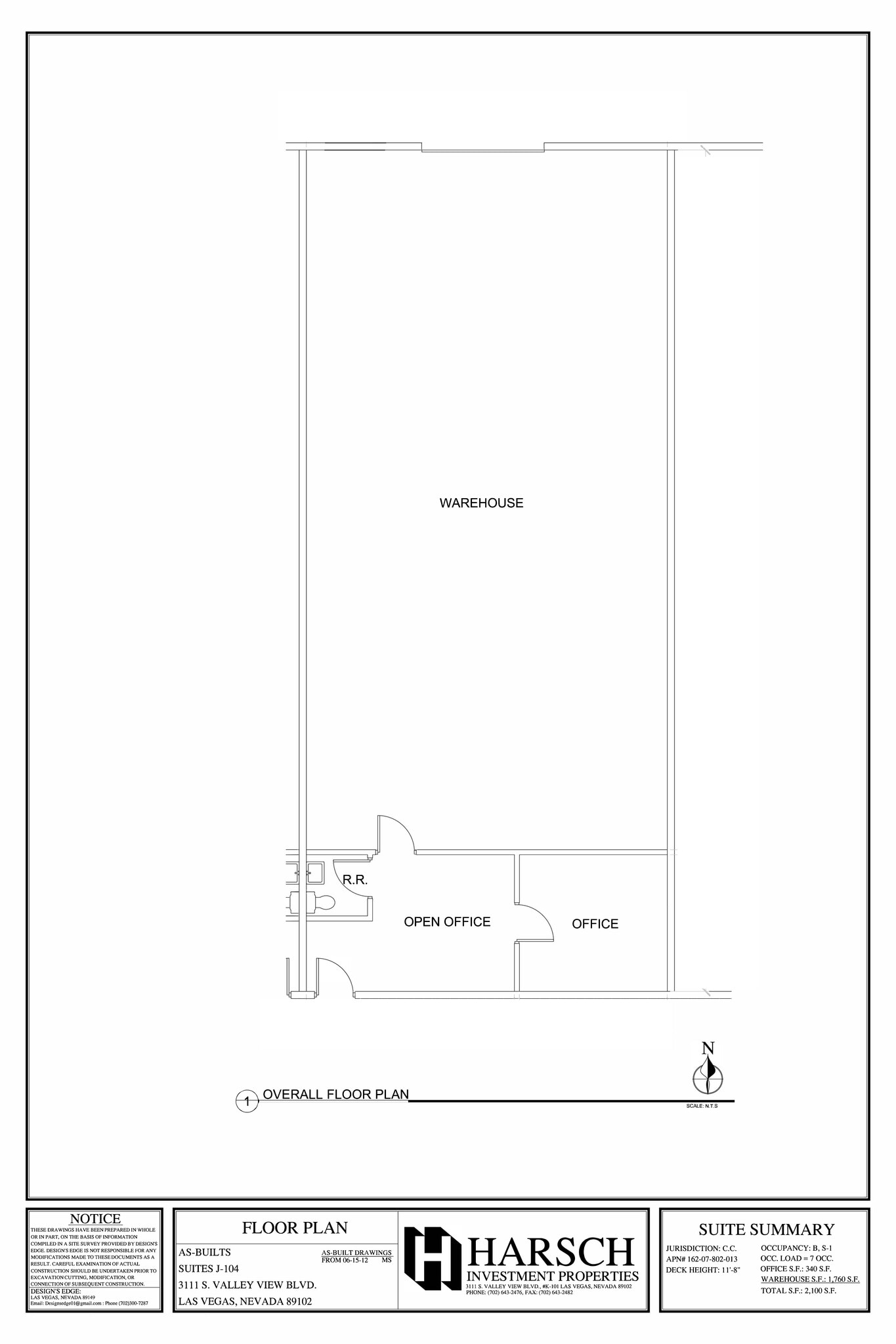 3111 S Valley View Blvd, Las Vegas, NV à louer Plan de site– Image 1 sur 1