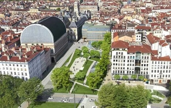 Lyon, RHO - Vue aérienne vue de carte