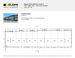 517 E Rawson Ave, Oak Creek, WI à louer Plan d’étage– Image 1 sur 3