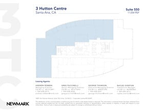 3 Hutton Centre Dr, Santa Ana, CA à louer Plan d’étage– Image 1 sur 3