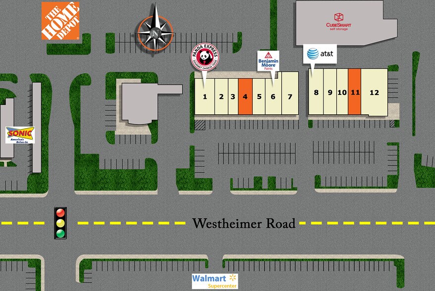 8350-8366 Westheimer Rd, Houston, TX à louer - Plan de site – Image 2 sur 2
