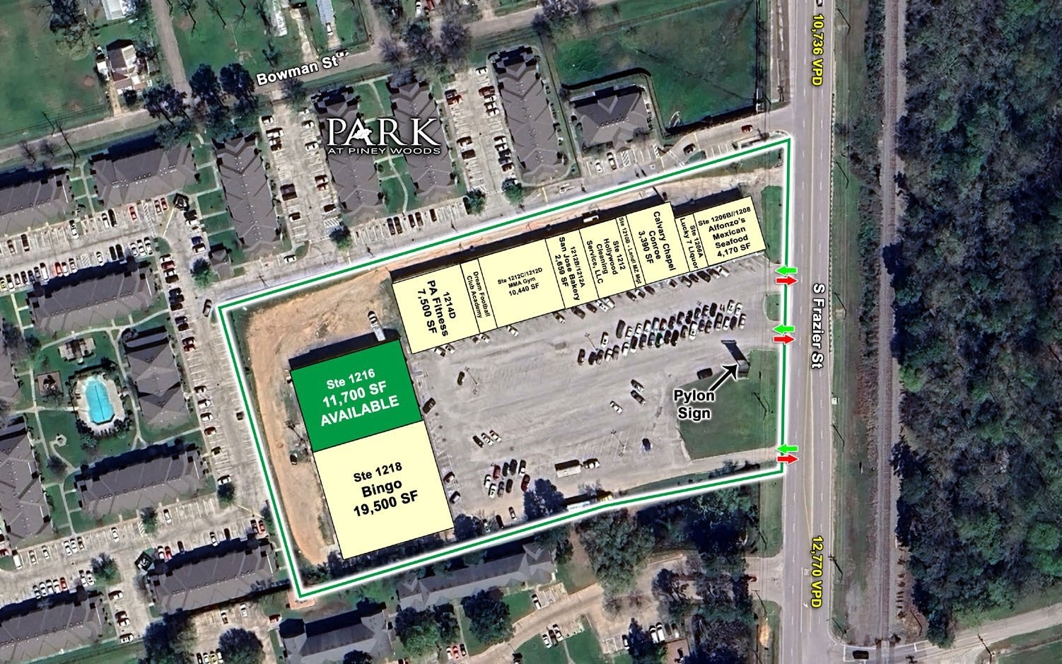 1212-1214 S Frazier St, Conroe, TX à louer Plan de site– Image 1 sur 1