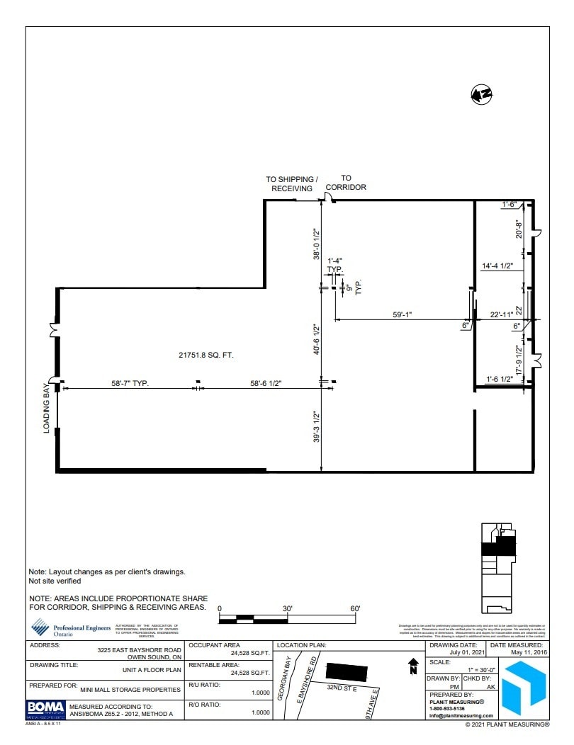 3225 E Bayshore Rd, Owen Sound, ON à louer Plan d’étage– Image 1 sur 1