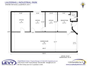 3700-3798 NW 16th St, Lauderhill, FL à louer Plan d’étage– Image 2 sur 2