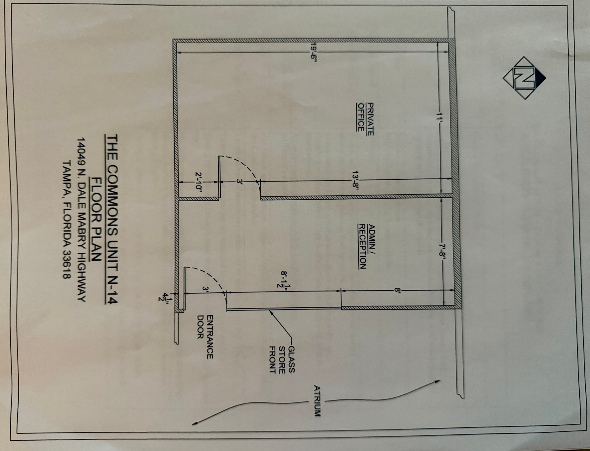14003-14019 N Dale Mabry Hwy, Tampa, FL à louer Plan d’étage– Image 1 sur 7
