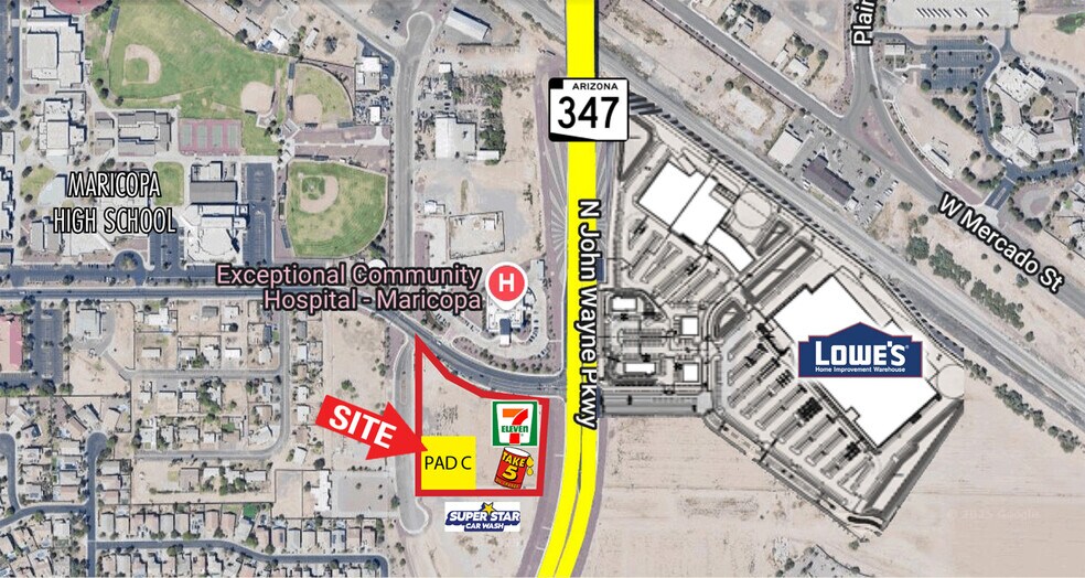 18917 John Wayne Parkway; SWC John Wayne Pkwy & Honeycutt Ave; SR 347 & Honeycutt; Pad C, Maricopa, AZ à vendre - Photo principale – Image 1 sur 1