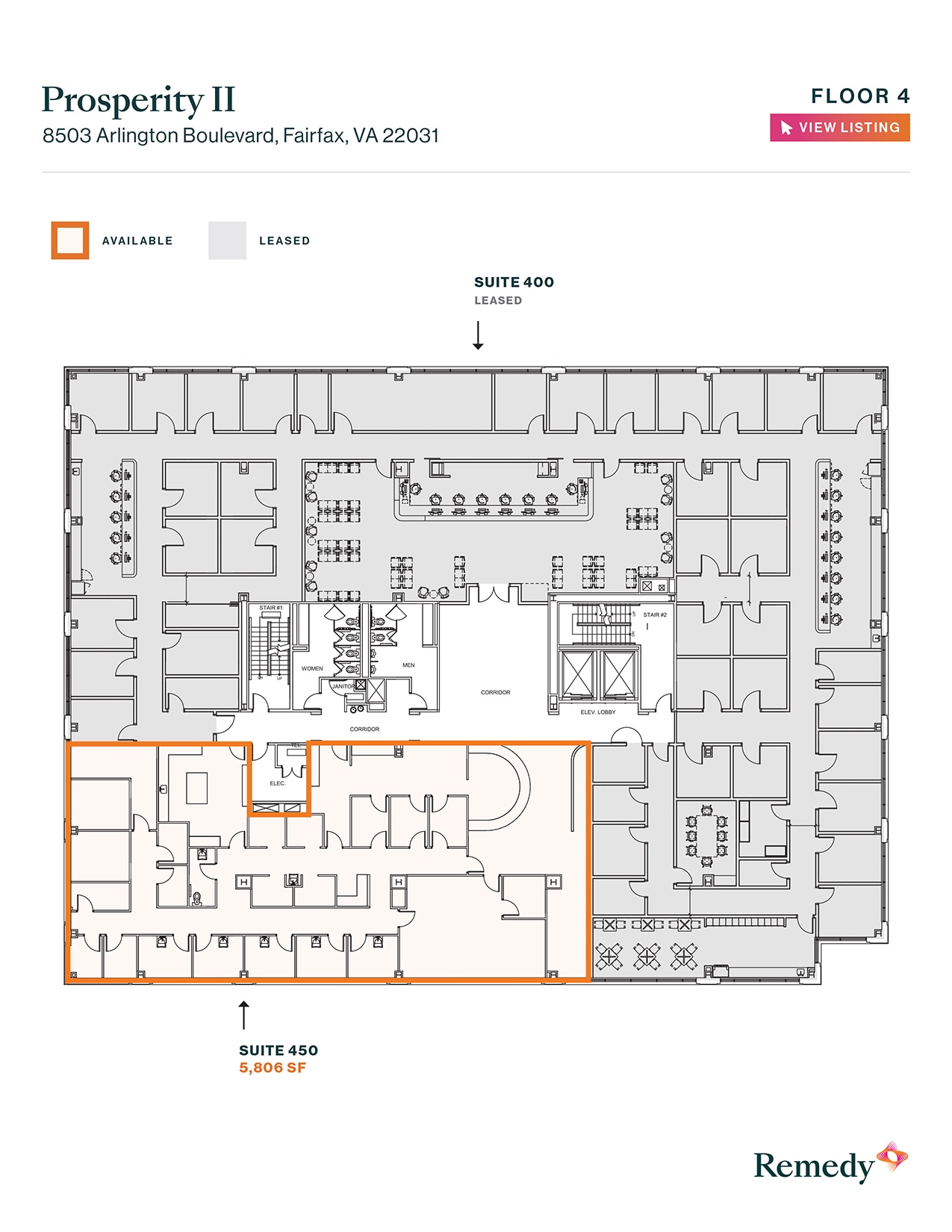 8501 Arlington Blvd, Merrifield, VA à louer Plan d’étage– Image 1 sur 1