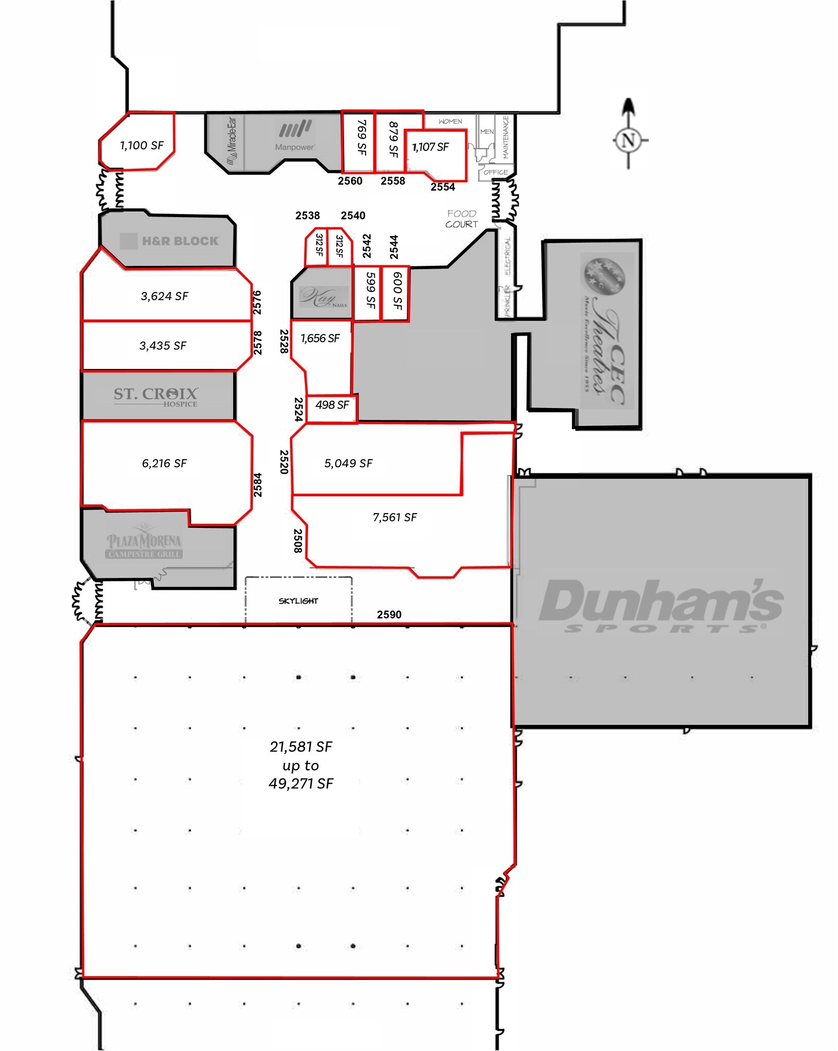 2510-2580 N Bridge Ave, Albert Lea, MN à louer Plan d’étage– Image 1 sur 1