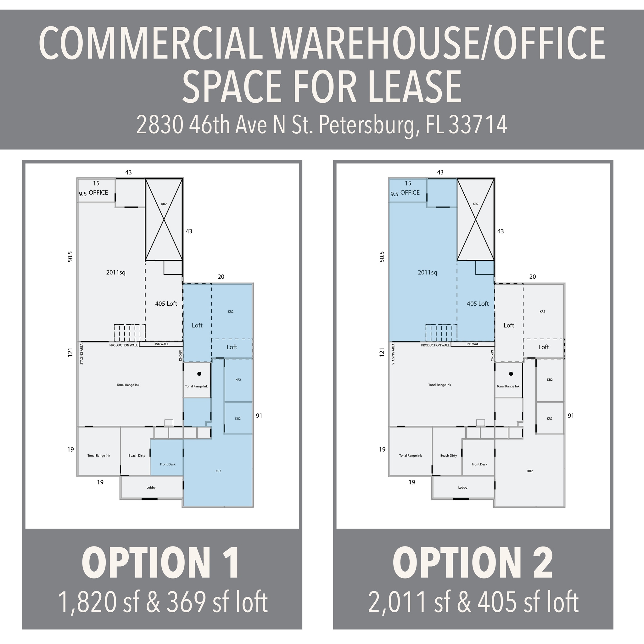 2830 46th Ave N, Saint Petersburg, FL à louer Plan d’étage– Image 1 sur 1
