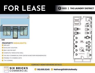 Plus de détails pour 1501-1509 Paulsen St, Savannah, GA - Bureau/Local commercial à louer