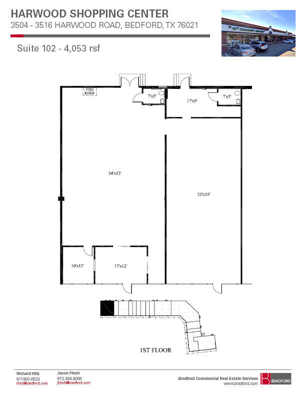 3504-3508 Harwood Rd, Bedford, TX à louer Plan d’étage– Image 1 sur 1