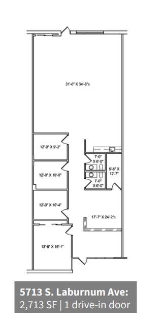 5625-5663 S Laburnum Ave, Richmond, VA à louer Plan d’étage– Image 1 sur 1