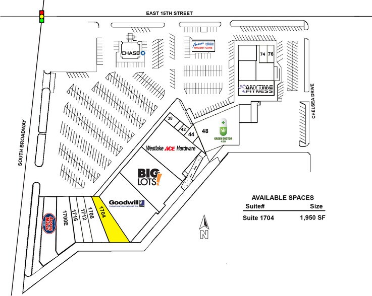 1700 S Broadway Ave, Edmond, OK à louer - Plan de site – Image 2 sur 2