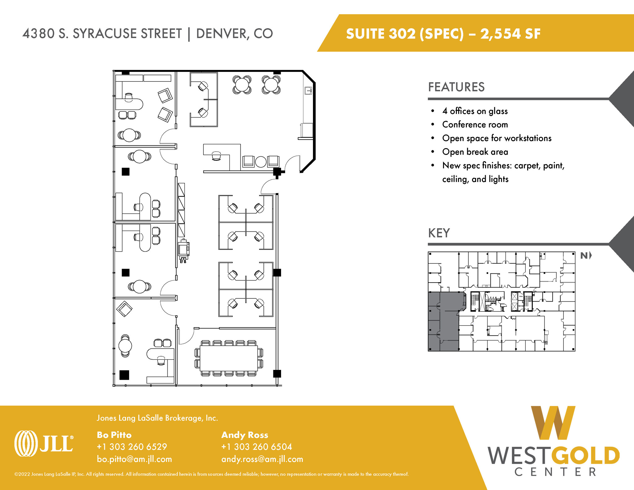 4380 S Syracuse St, Denver, CO à louer Plan d’étage– Image 1 sur 2
