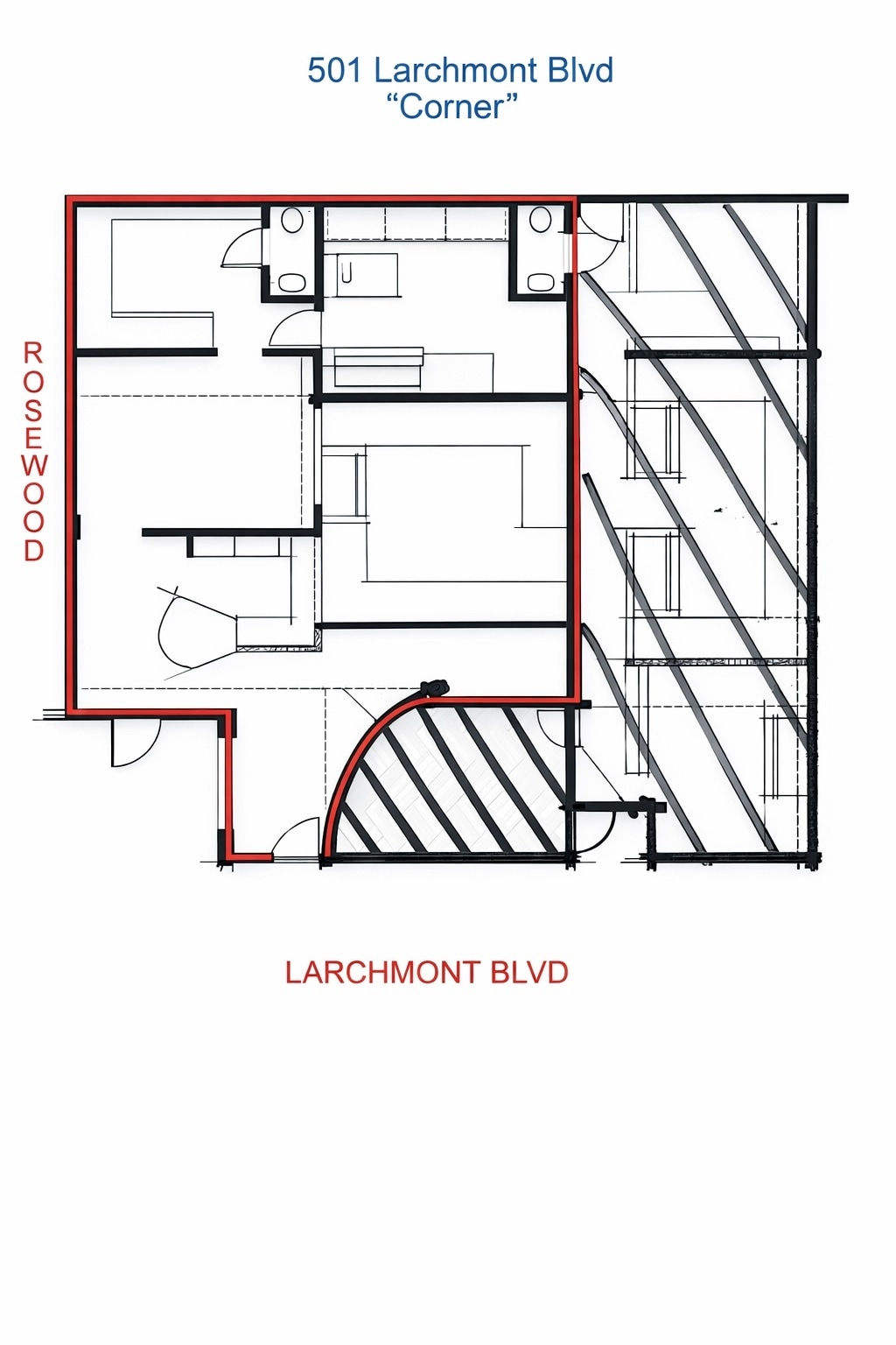 501 N Larchmont Blvd, Los Angeles, CA à louer Plan d’étage– Image 1 sur 1