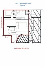 501 N Larchmont Blvd, Los Angeles, CA à louer Plan d’étage– Image 1 sur 1