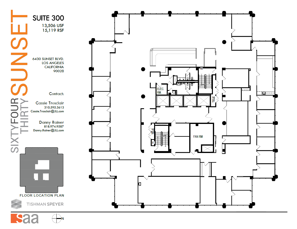 6430 W Sunset Blvd, Los Angeles, CA à louer Plan d’étage– Image 1 sur 1