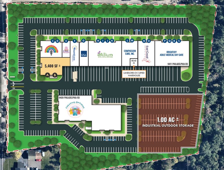 9409 B Philadelphia Rd, Rosedale, MD à louer - Plan de site – Image 2 sur 2