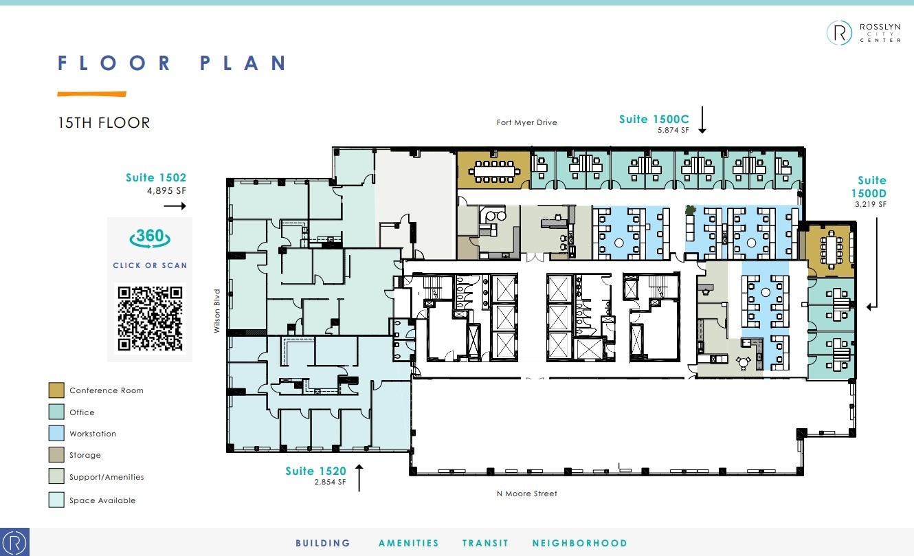 1700 N Moore St, Arlington, VA à louer Plan d’étage– Image 1 sur 1