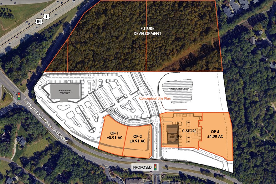 100 Cary Pky, Cary, NC à louer - Aérien – Image 1 sur 2