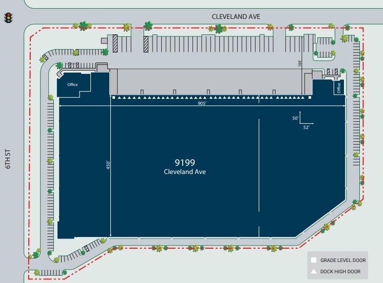 9199 Cleveland Ave, Rancho Cucamonga, CA à louer Plan de site– Image 1 sur 1