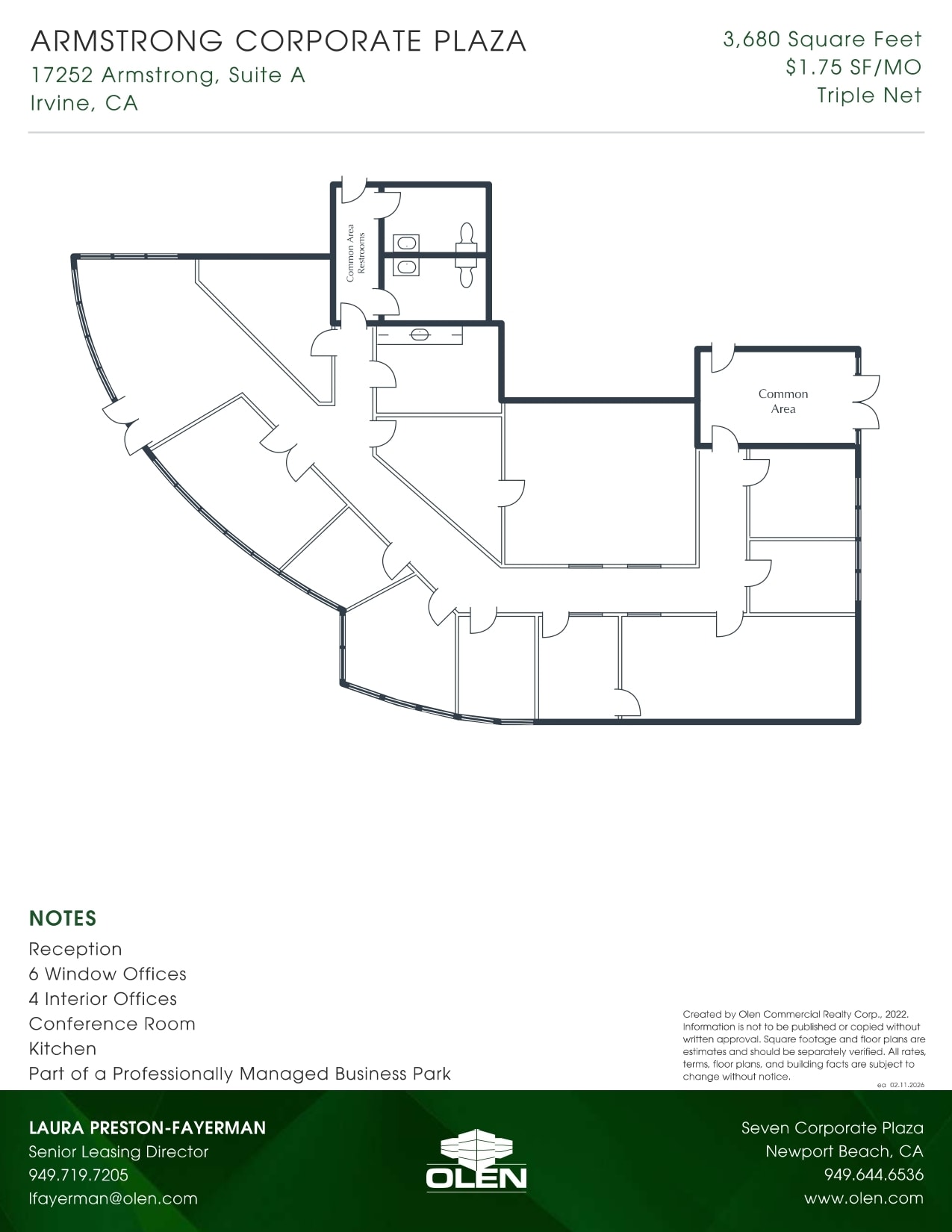 17252 Armstrong Ave, Irvine, CA à louer Plan d’étage– Image 1 sur 1