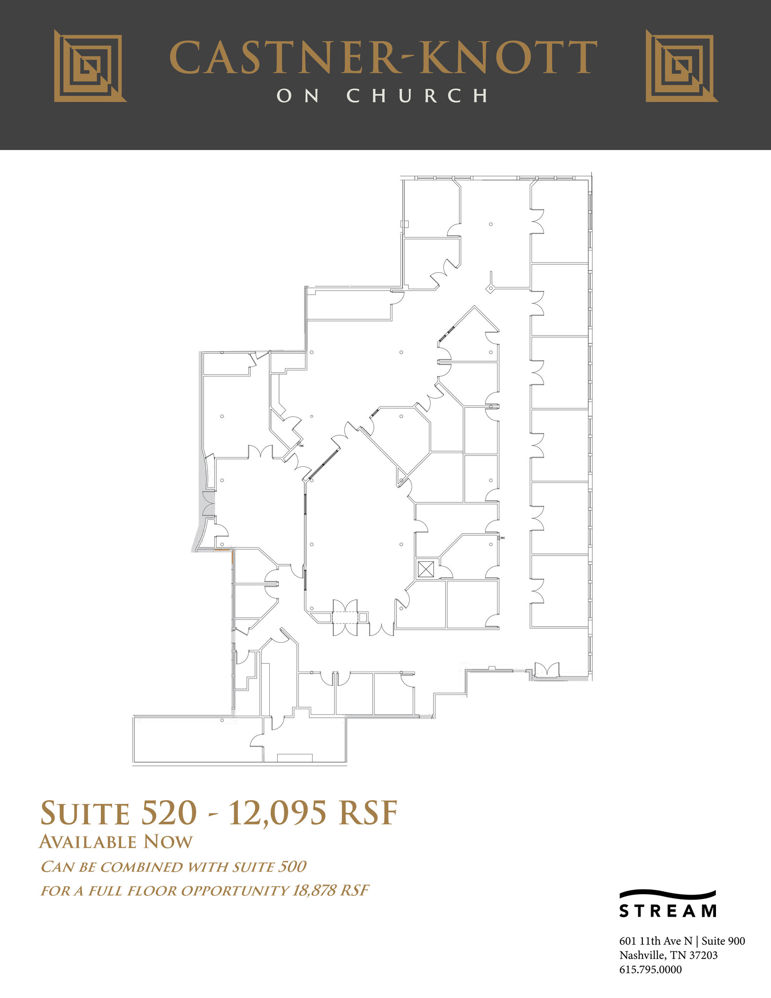 618 Church St, Nashville, TN à louer Plan d’étage– Image 1 sur 1