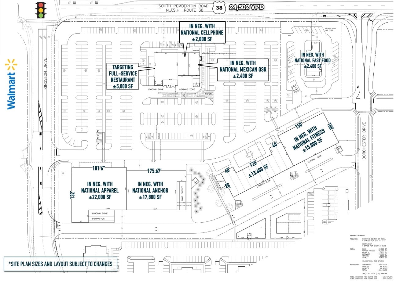 1775 Route 38, Lumberton, NJ à louer Plan de site– Image 1 sur 2