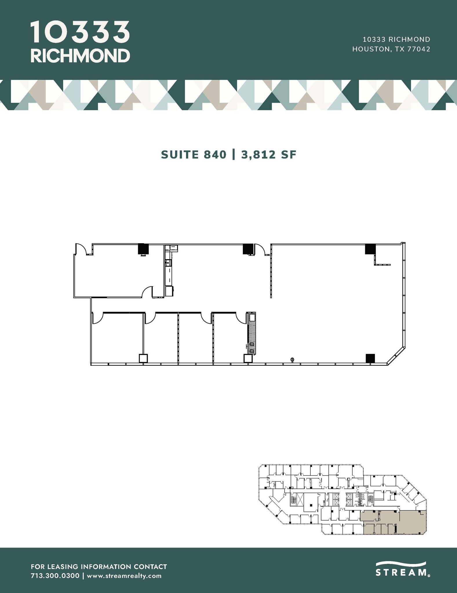 10333 Richmond Ave, Houston, TX à louer Plan d’étage– Image 1 sur 1