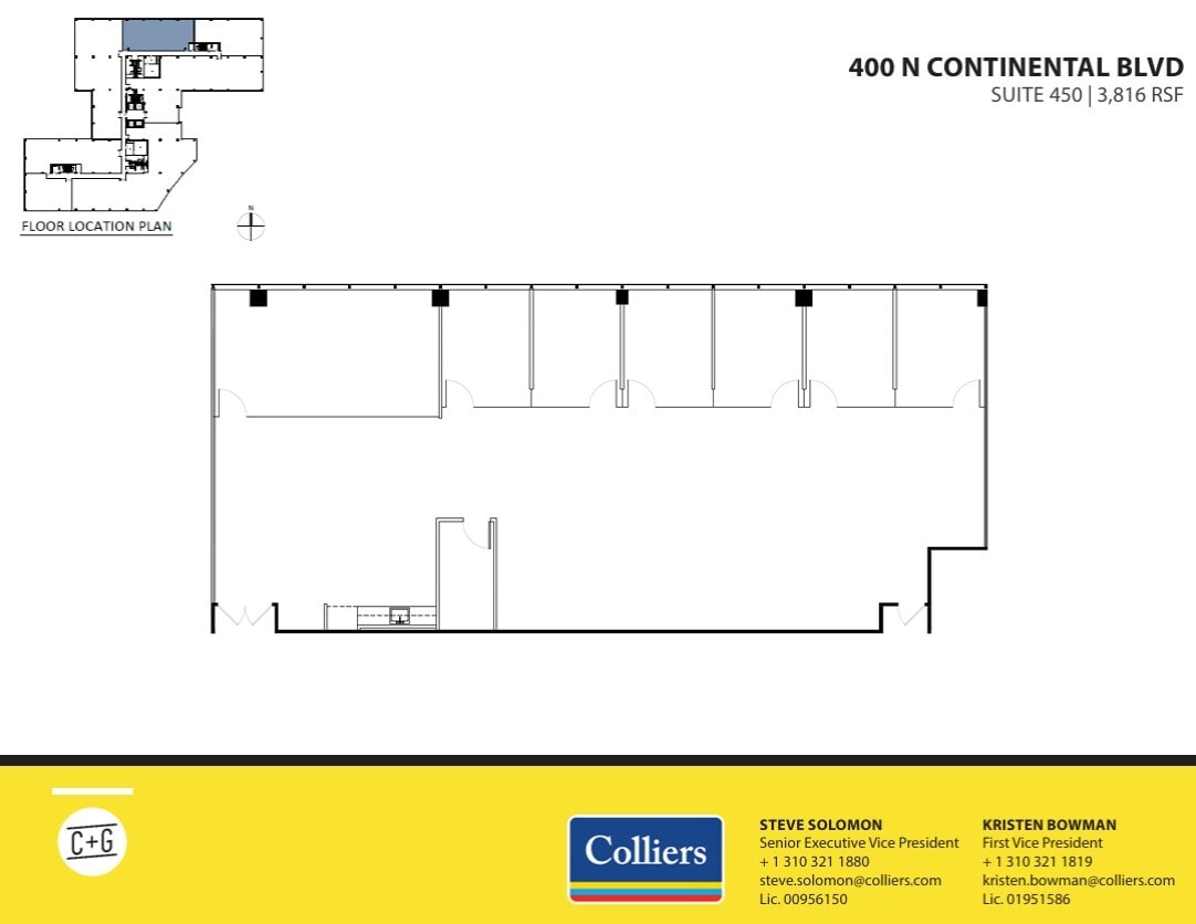 300 Continental Blvd, El Segundo, CA à louer Plan d’étage– Image 1 sur 2