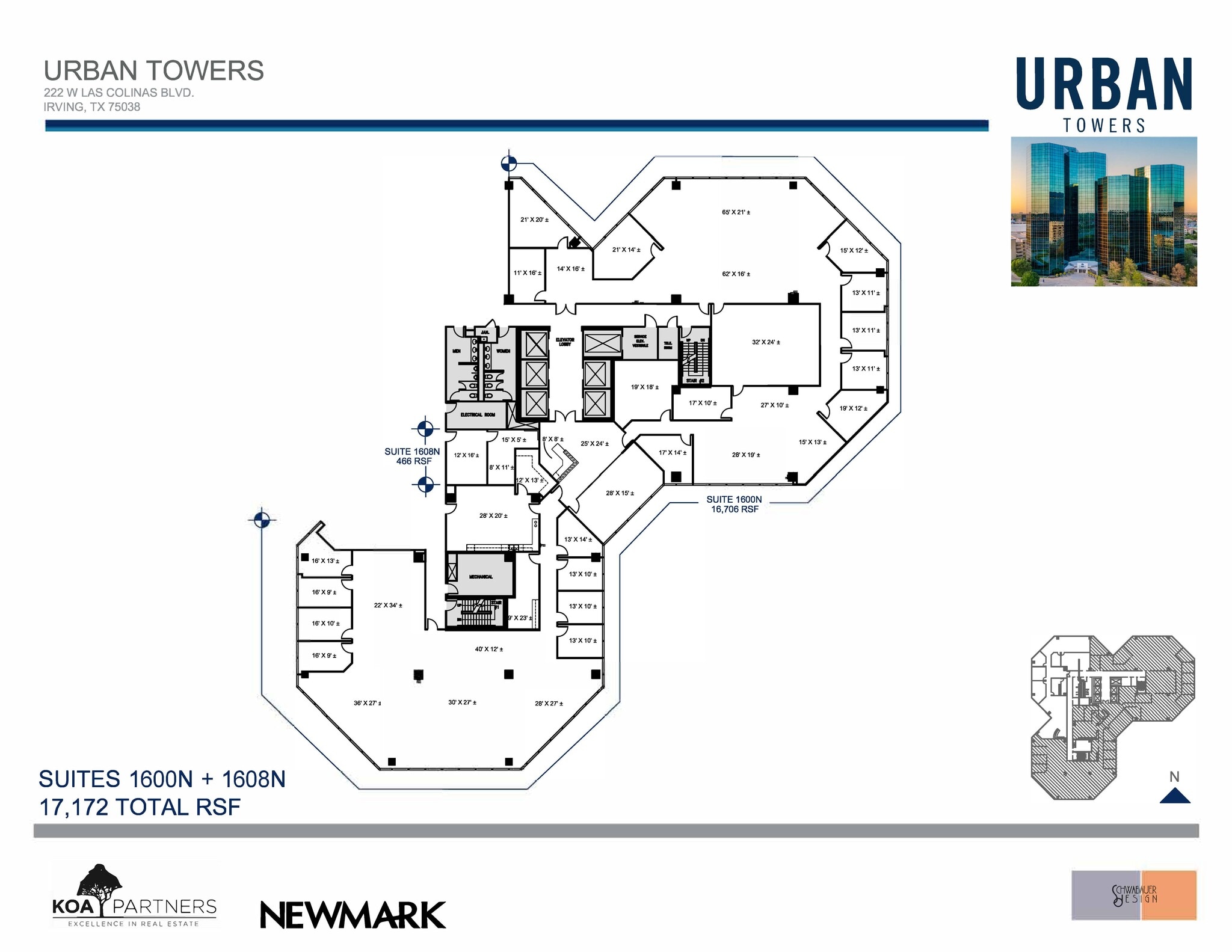 222 W Las Colinas Blvd, Irving, TX à louer Plan d’étage– Image 1 sur 2