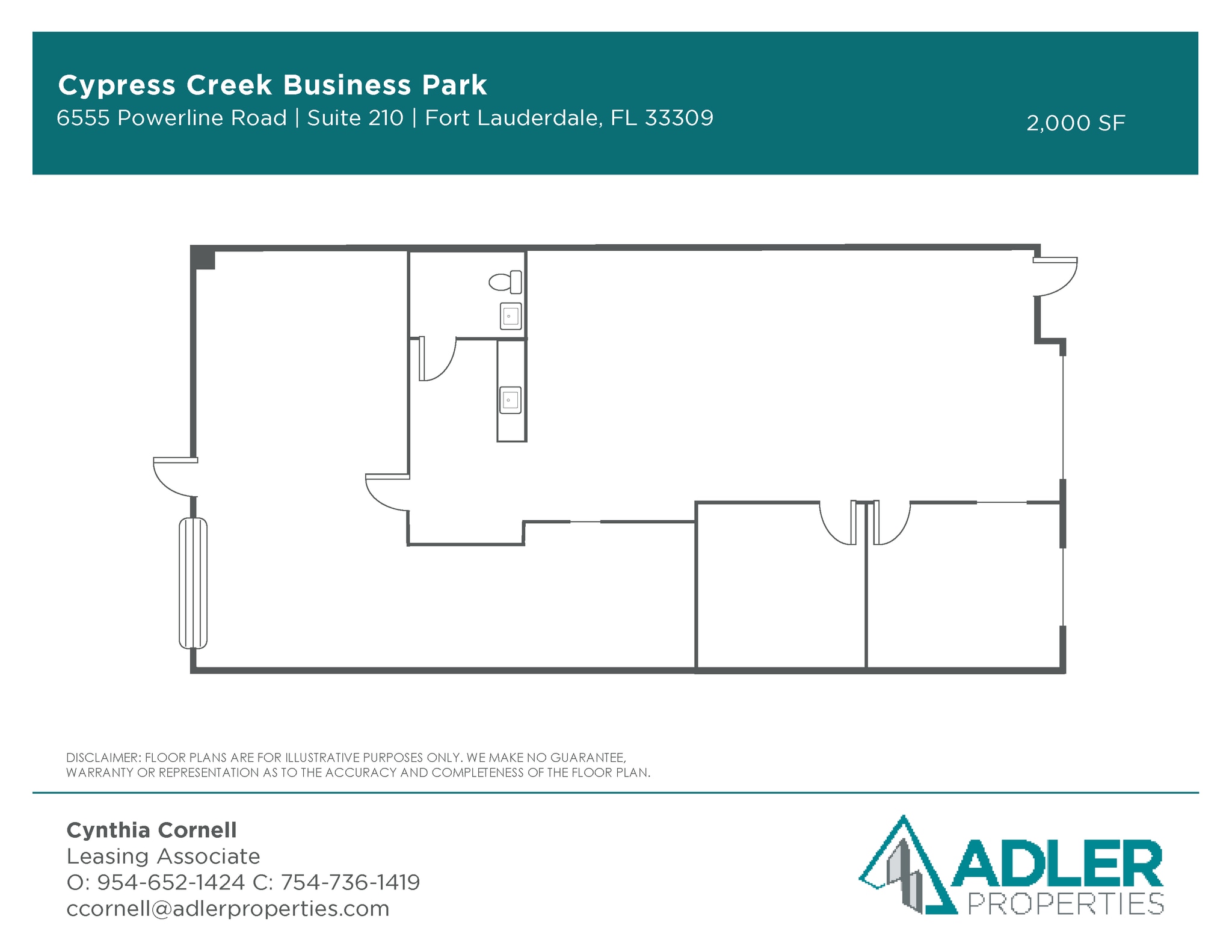 6555 Powerline Rd, Fort Lauderdale, FL à louer Plan d’étage– Image 1 sur 20