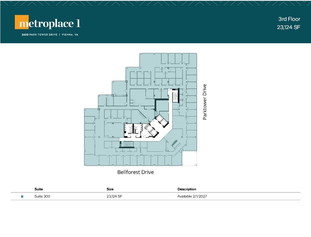 2650 Park Tower Dr, Merrifield, VA à louer Plan d’étage– Image 1 sur 1