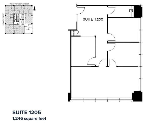 750 W Pender St, Vancouver, BC à louer Plan d’étage– Image 1 sur 1