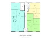 Color coded floor plan