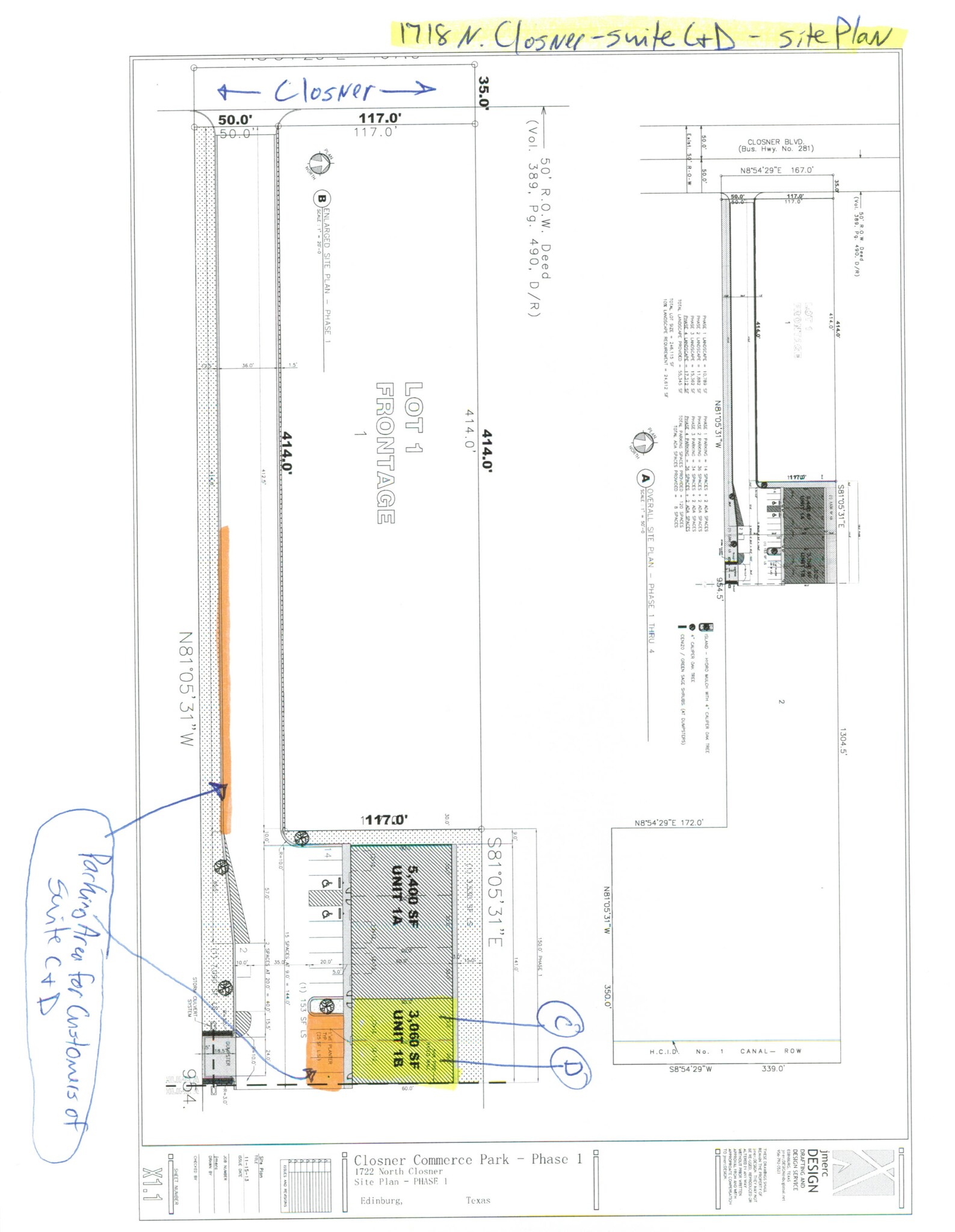 1718 N Closner Blvd, Edinburg, TX à louer Plan de site– Image 1 sur 1