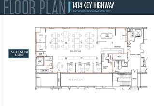 1414 Key Hwy, Baltimore, MD à louer Plan d’étage– Image 1 sur 1