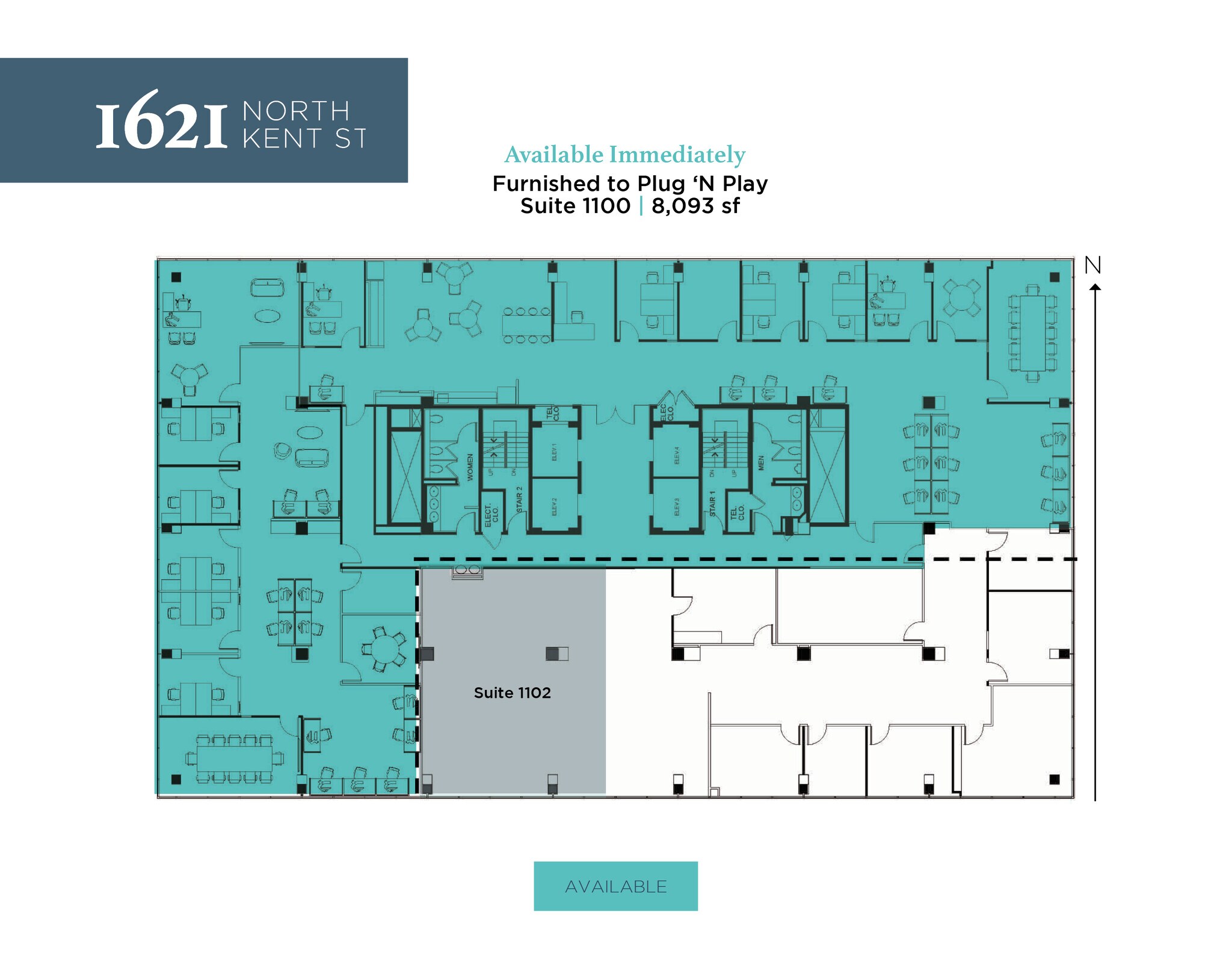 1621 N Kent St, Arlington, VA à louer Plan d’étage– Image 1 sur 1