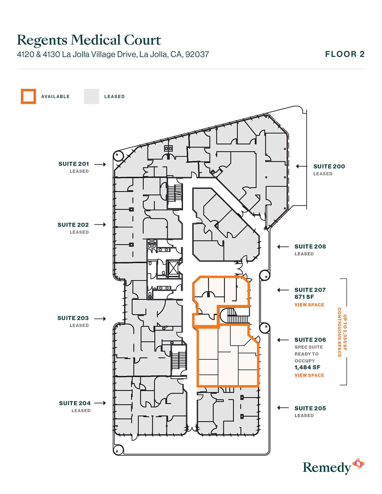 4120-4130 La Jolla Village Dr, La Jolla, CA à louer Plan d’étage– Image 1 sur 1