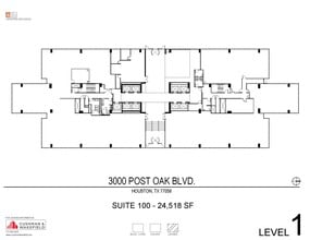 3000 Post Oak Blvd, Houston, TX à louer Plan d’étage– Image 1 sur 1