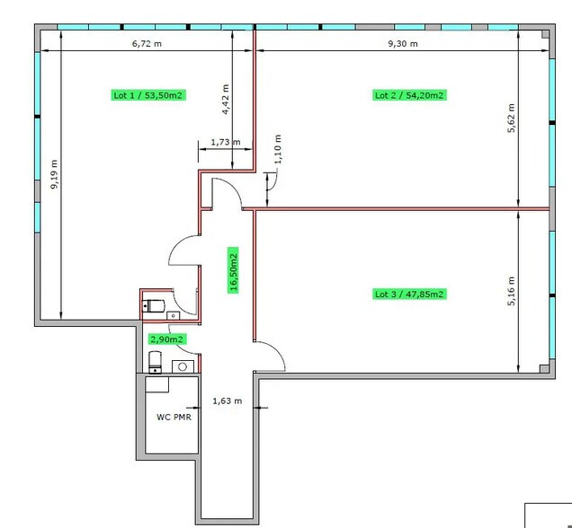 Bureau dans Aubagne à louer - Plan d’étage – Image 3 sur 3
