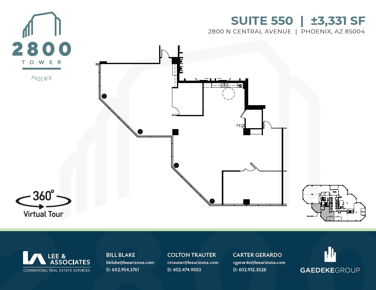 2800 N Central Ave, Phoenix, AZ à louer Plan d’étage– Image 1 sur 1