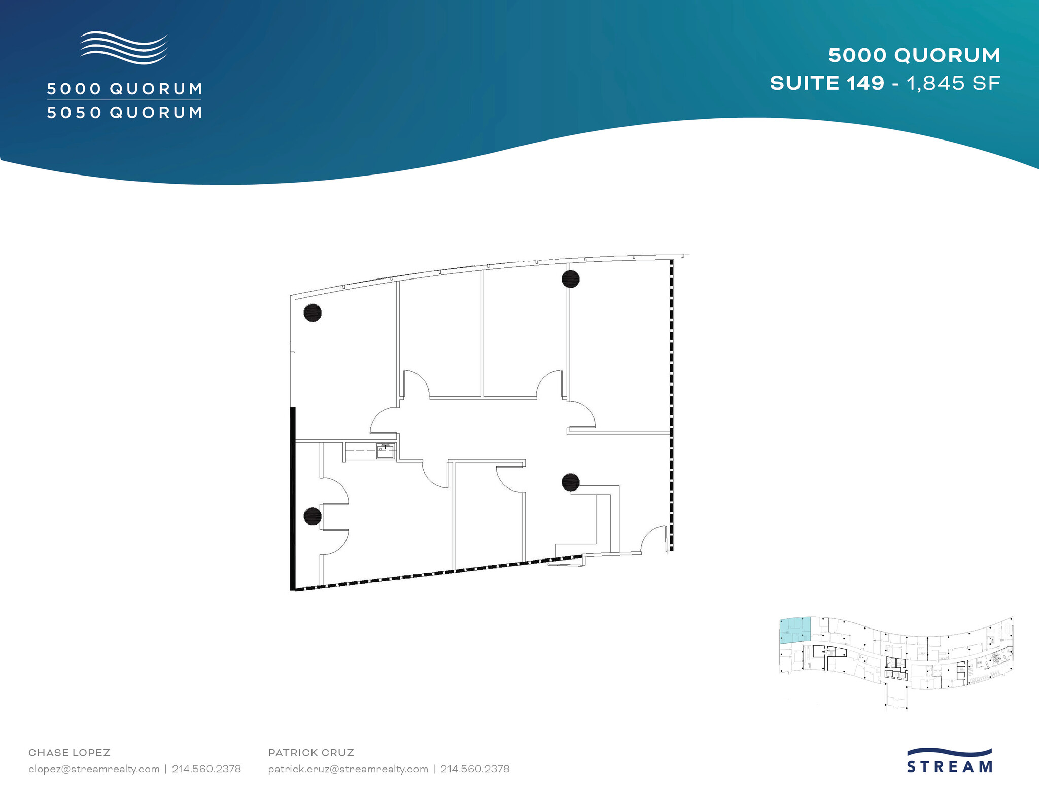 5000 Quorum Dr, Dallas, TX à louer Plan d’étage– Image 1 sur 1