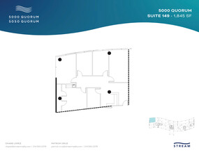 5000 Quorum Dr, Dallas, TX à louer Plan d’étage– Image 1 sur 1