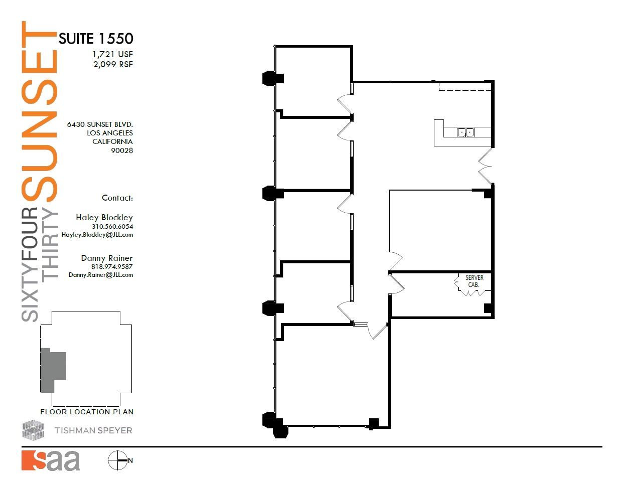 6430 W Sunset Blvd, Los Angeles, CA à louer Plan d’étage– Image 1 sur 1