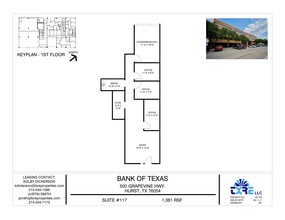 500 Grapevine Hwy, Hurst, TX à louer Plan d’étage– Image 1 sur 1