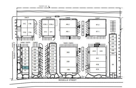 10451-10455 Roselle St, San Diego, CA à louer Plan de site– Image 1 sur 2