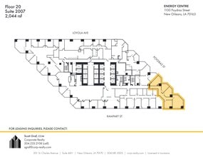 1100 Poydras St, New Orleans, LA à louer Plan de site– Image 1 sur 1