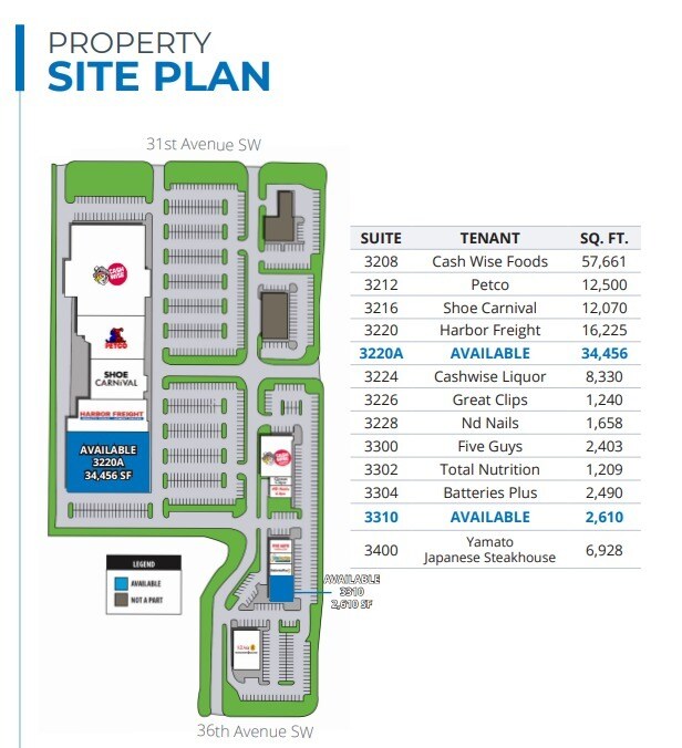 3208-3220 16th St SW, Minot, ND à louer Plan de site– Image 1 sur 1